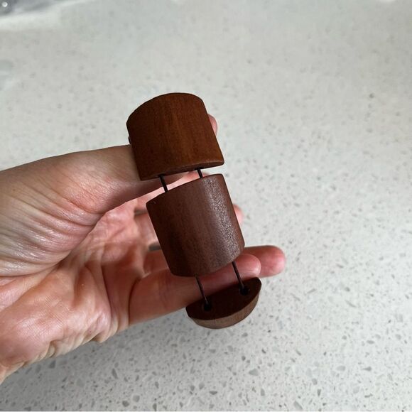 Bohemian Style Elastic Wooden Bracelet, Retro And Minimalist Design - Picture 7 of 10